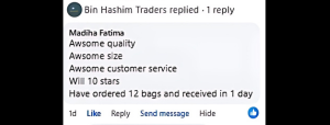 Customer Feedback Packing Bags
