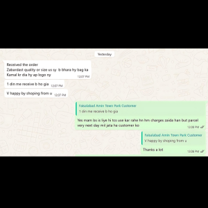 Customer Feedback Packing Bags